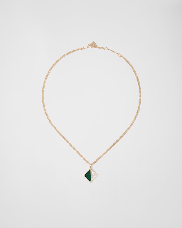 Eternal Gold necklace - gold and malachite - Gold/Malachite/White Eternal Gold necklace - gold and malachite - Gold/Malachite/White