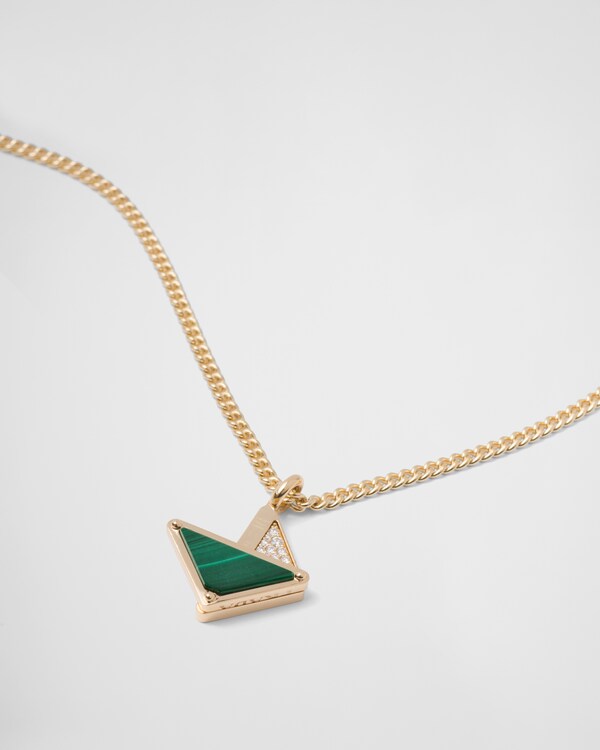 Eternal Gold necklace - gold and malachite - Gold/Malachite/White Eternal Gold necklace - gold and malachite - Gold/Malachite/White