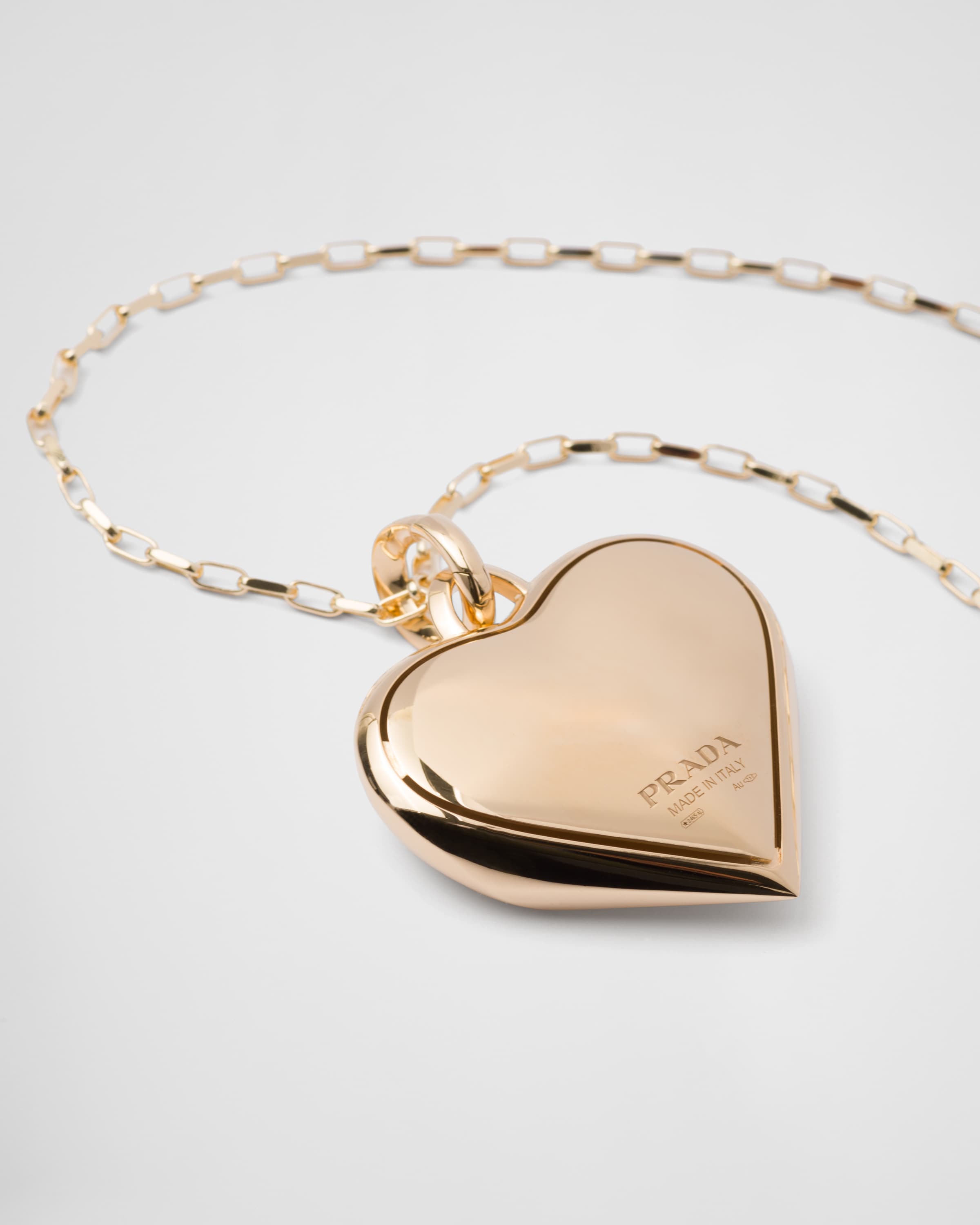 Shop Prada Eternal Gold Medium Pendant Necklace In Yellow Gold