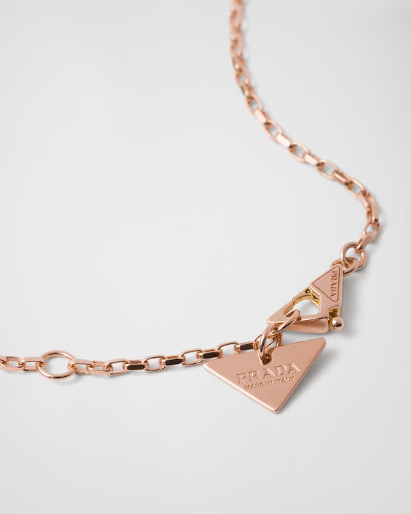 Eternal Gold necklace in rose gold with nano triangle pendant Eternal Gold necklace in rose gold with nano triangle pendant