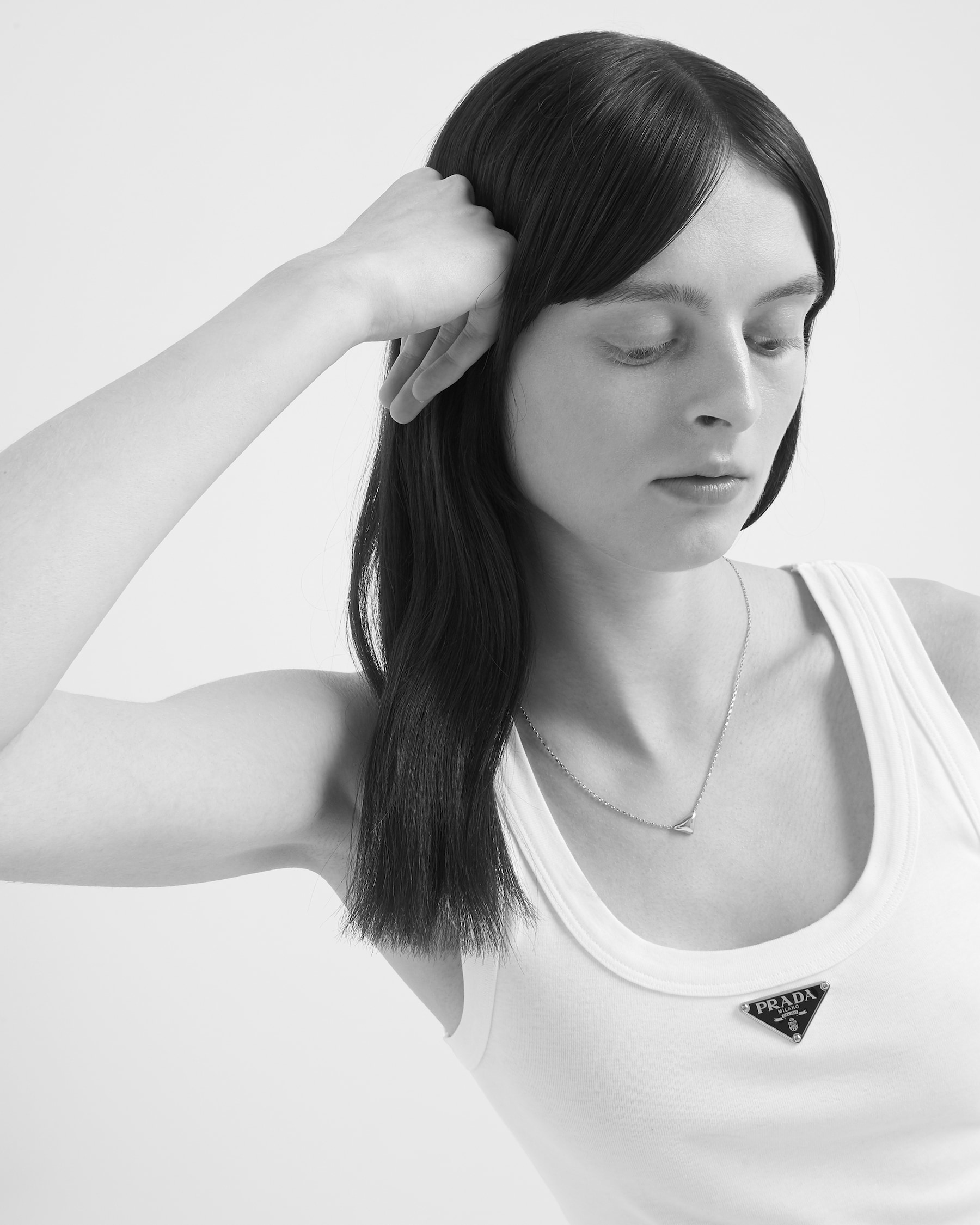 Rose Gold Eternal Gold Necklace In Pink Gold With Nano Triangle Pendant