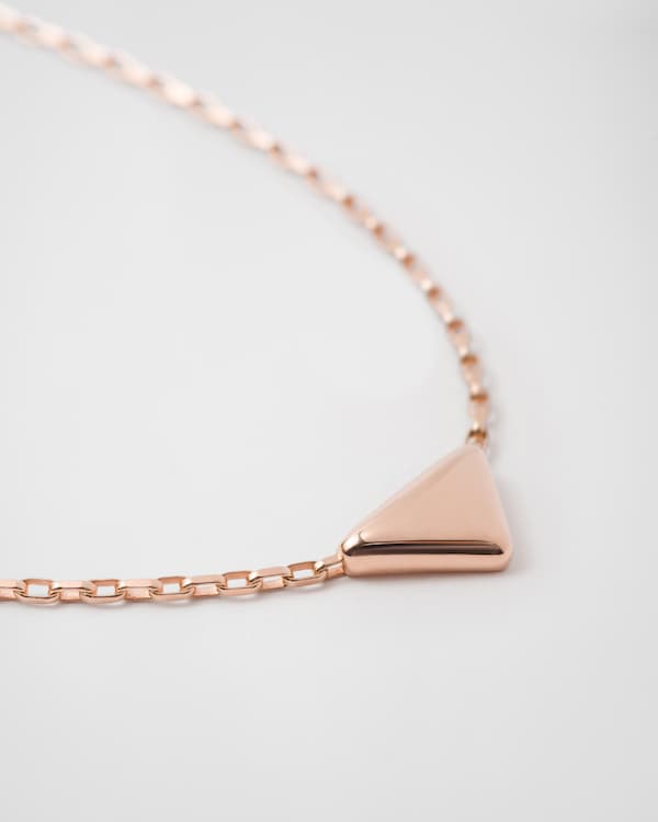 Eternal Gold necklace in rose gold with mini triangle pendant Eternal Gold necklace in rose gold with mini triangle pendant