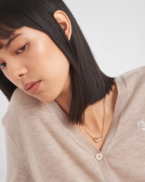 Eternal Gold necklace in rose gold with mini triangle pendant Eternal Gold necklace in rose gold with mini triangle pendant