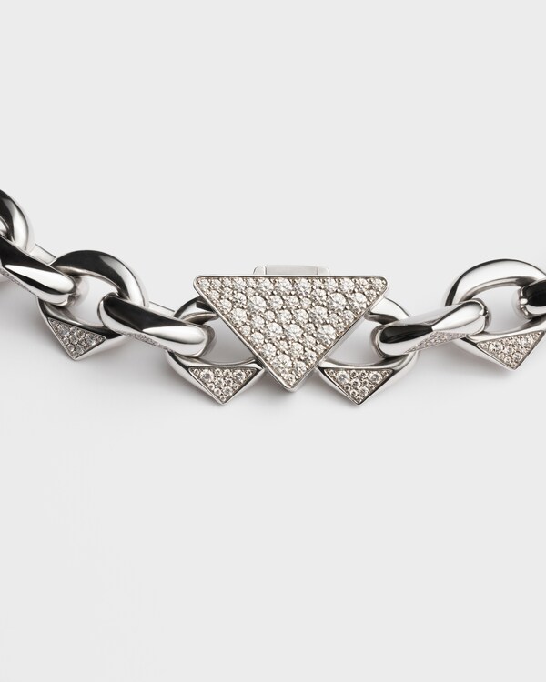 이터널 골드 체인 목걸이 - 화이트 골드, 파베 다이아몬드 세팅 이터널 골드 체인 목걸이 - 화이트 골드, 파베 다이아몬드 세팅