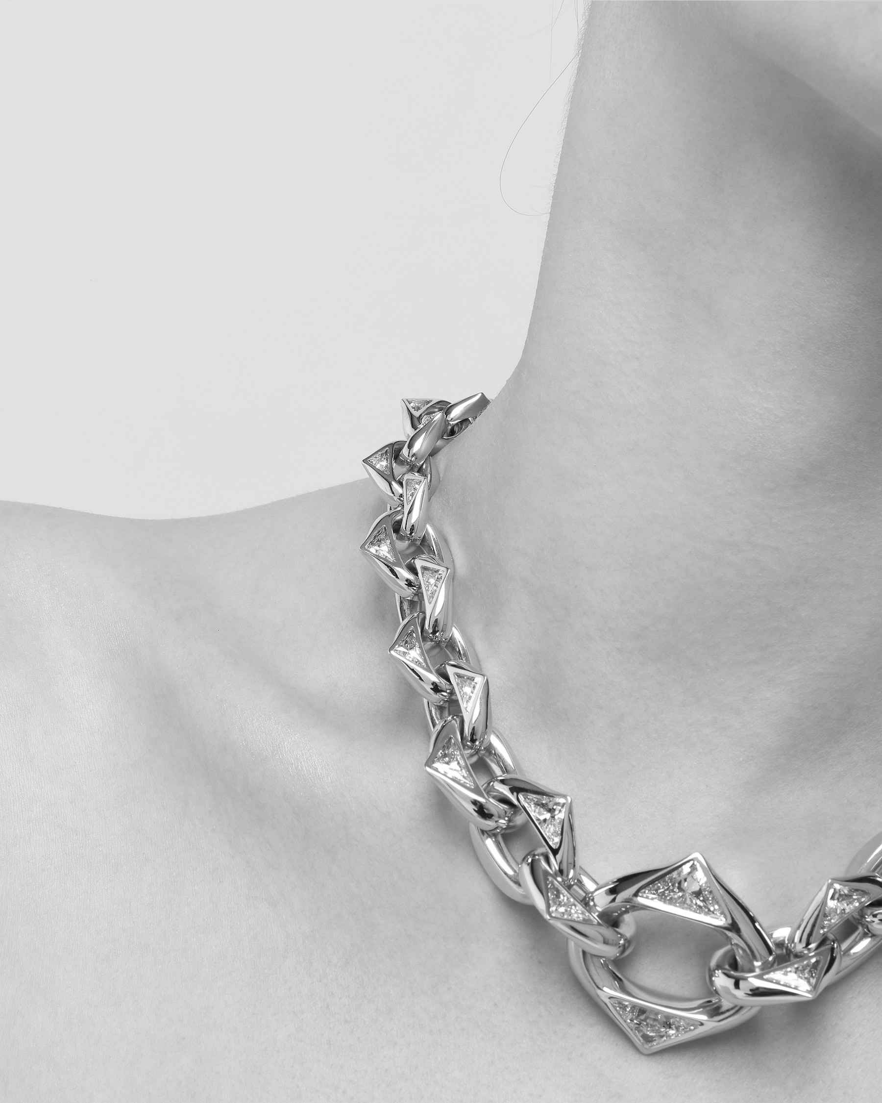 Brilliant Claw Initial D Slider Necklace with 0.40ct of Laboratory Grown Diamonds in Mirage Sterling Silver and Platinum (Diamond)