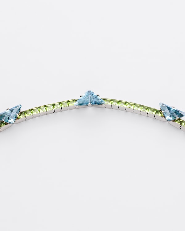 Couleur Vivante necklace - white gold with aquamarine and peridot - Gold/Aquamarine/Peridot Couleur Vivante necklace - white gold with aquamarine and peridot - Gold/Aquamarine/Peridot