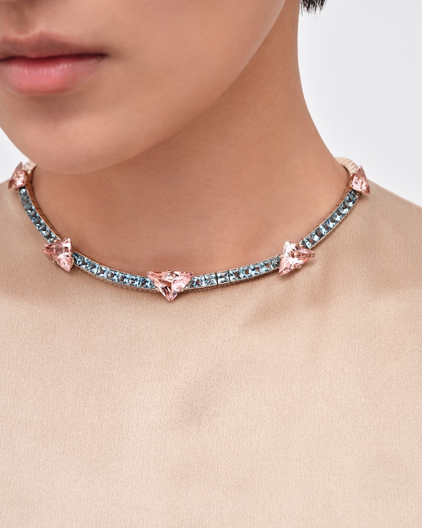 Collier Couleur Vivante - or blanc avec morganite et aigue-marine - Or/Morganite/Aigue-marine Collier Couleur Vivante - or blanc avec morganite et aigue-marine - Or/Morganite/Aigue-marine