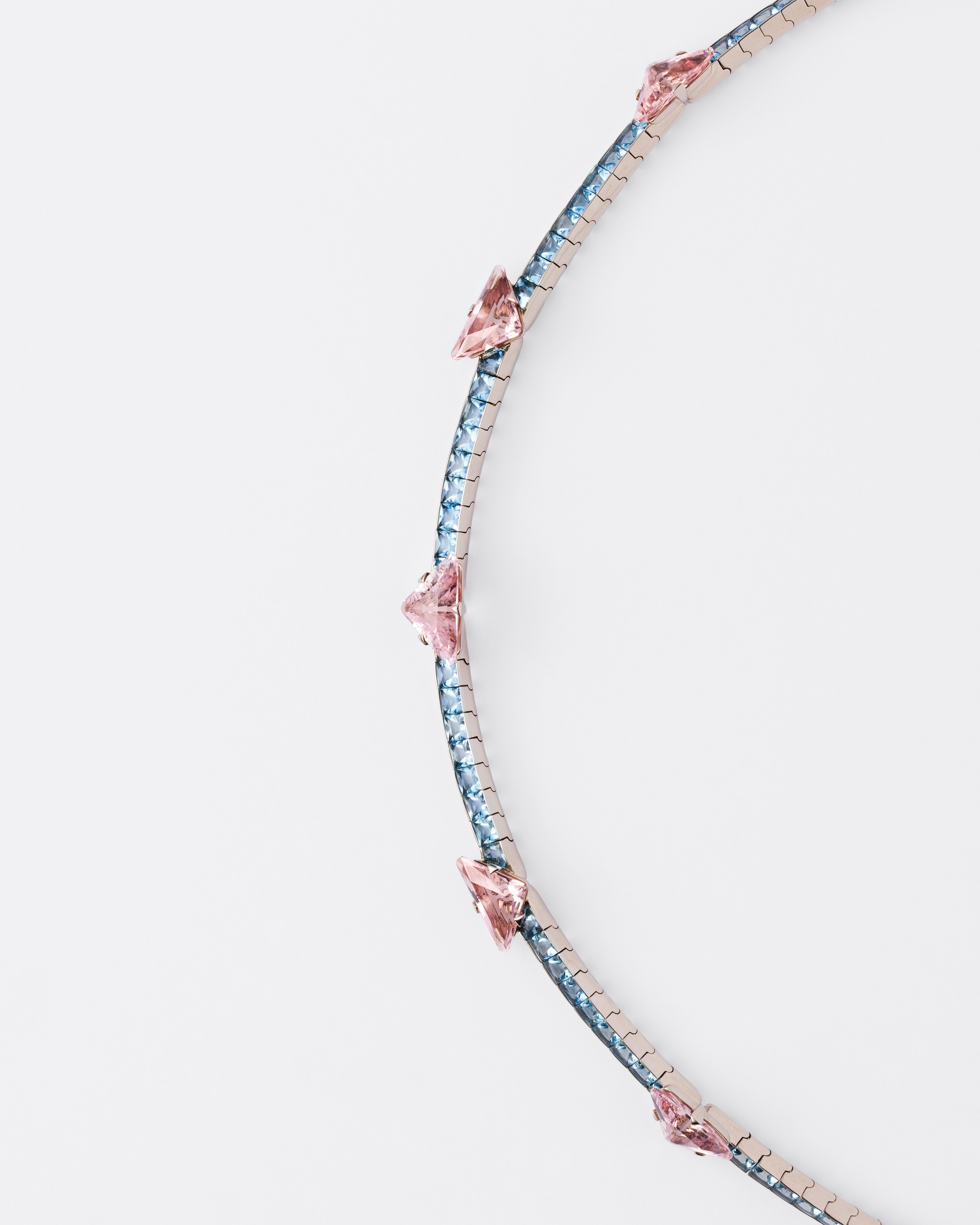 Couleur Vivante necklace - white gold with morganite and aquamarine