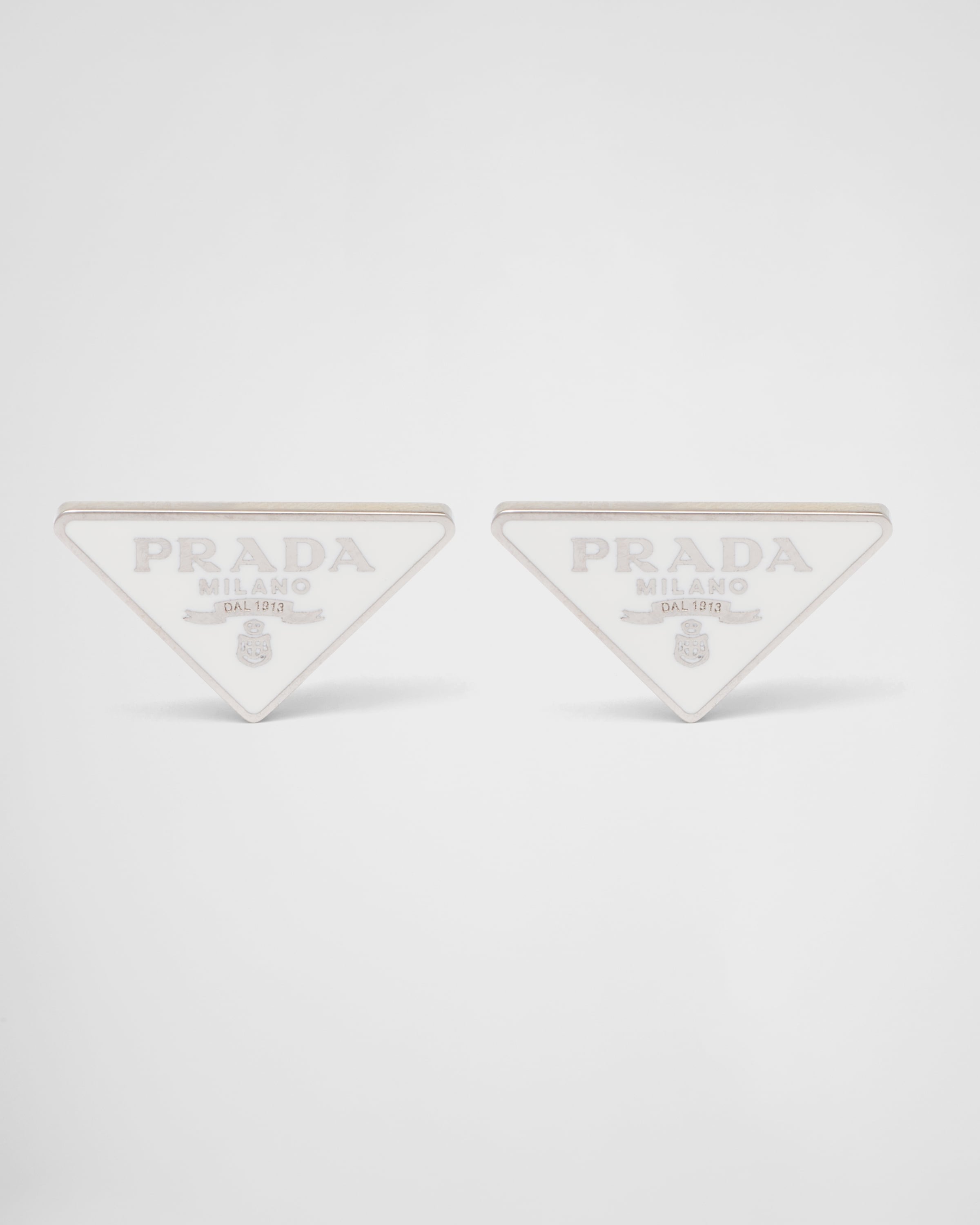 White Prada Symbole earrings | Prada