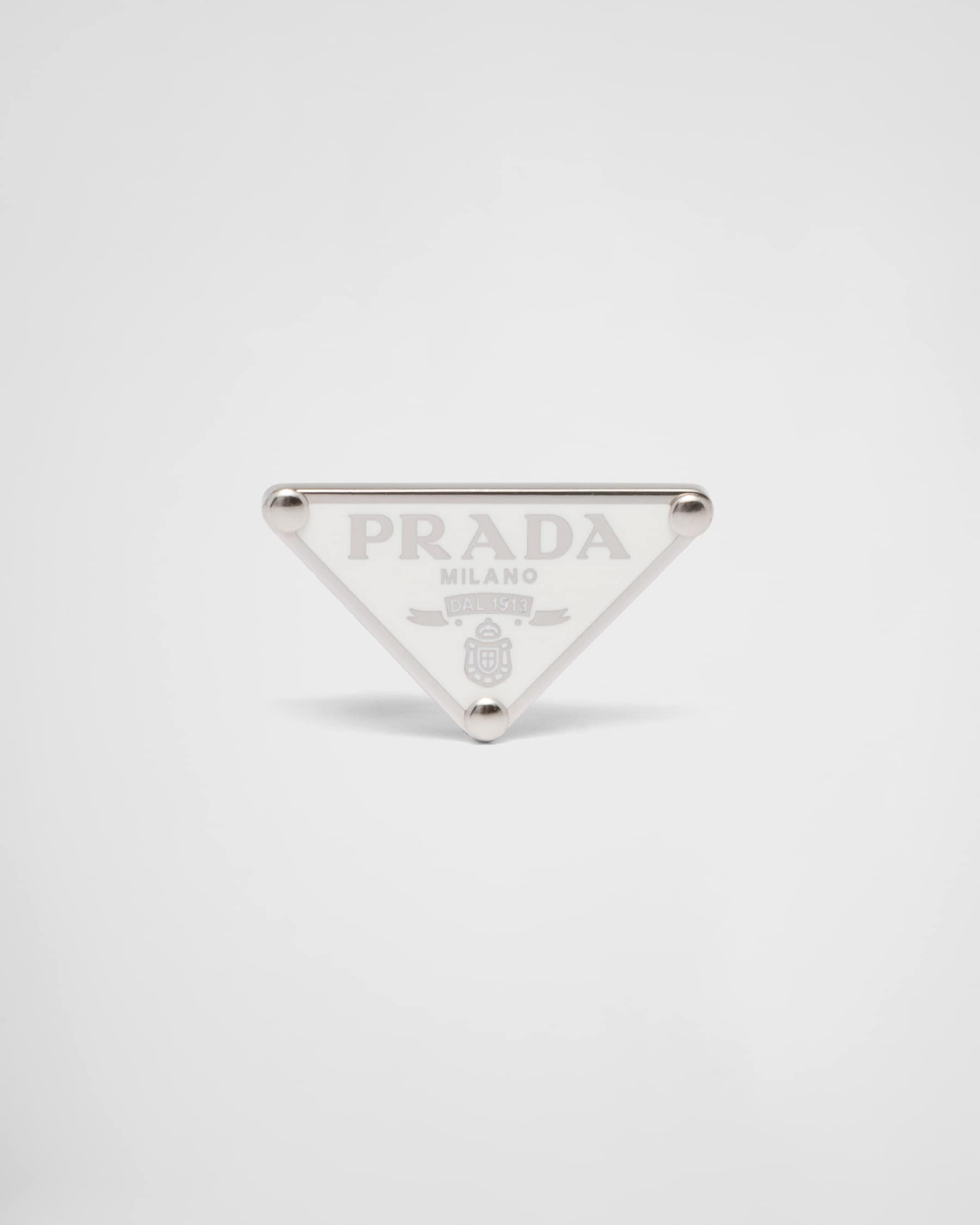 White Prada Symbole Single Right Earring PRADA