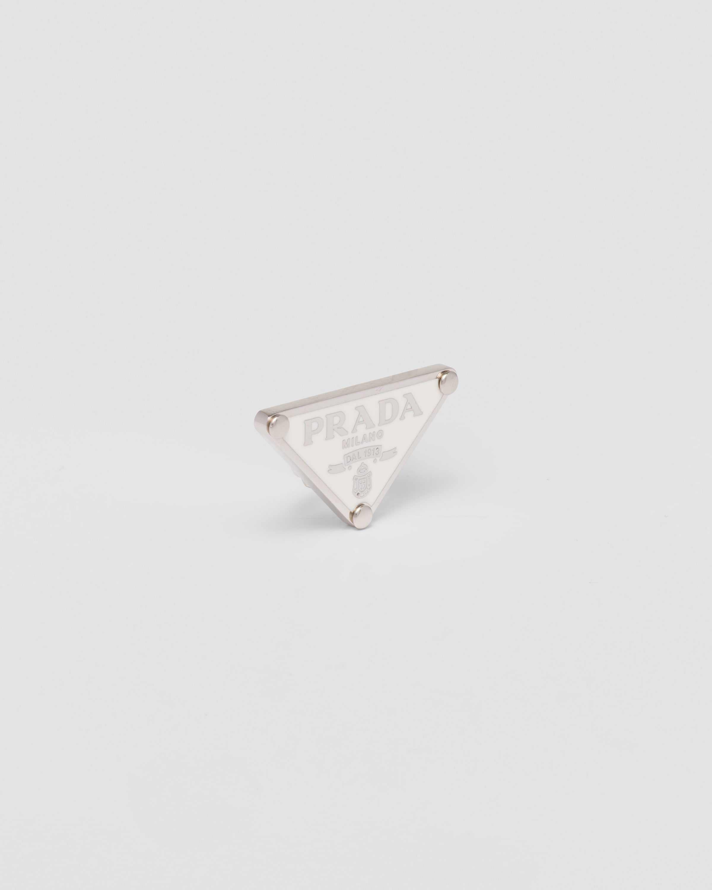 White Prada Symbole Single Left Earring PRADA