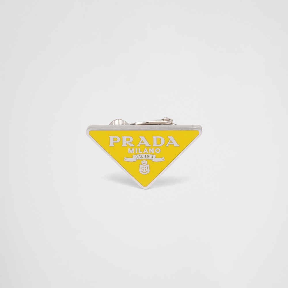Yellow Prada Symbole clip left earring | Prada Yellow Prada Symbole clip left earring | Prada