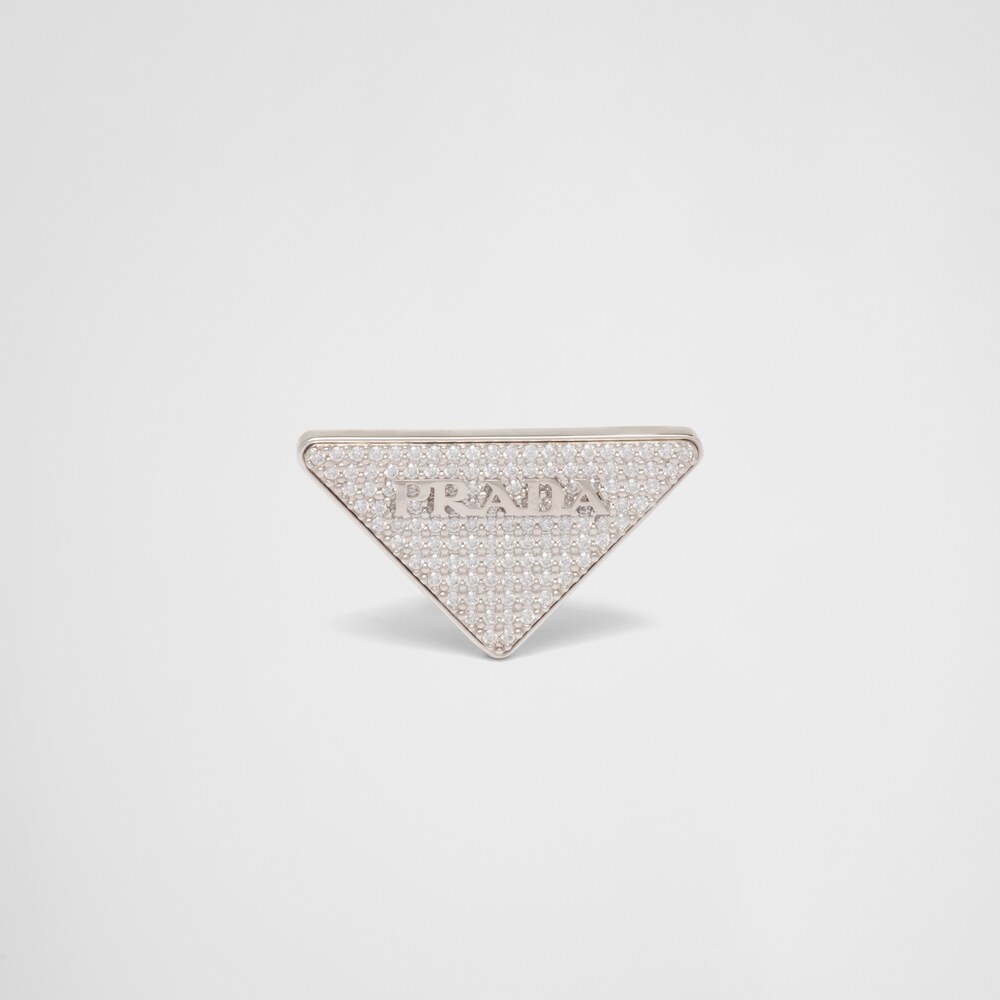 Prada قرط Crystal Logo للأذن اليمنى 1