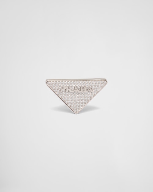 Prada قرط Crystal Logo للأذن اليمنى 1