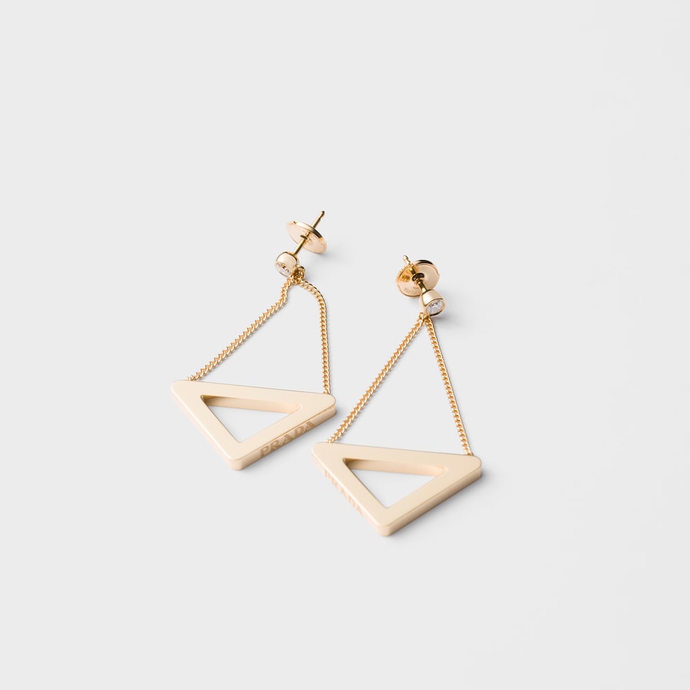 Prada Eternal Gold 钻石装饰18K黄金耳坠 1