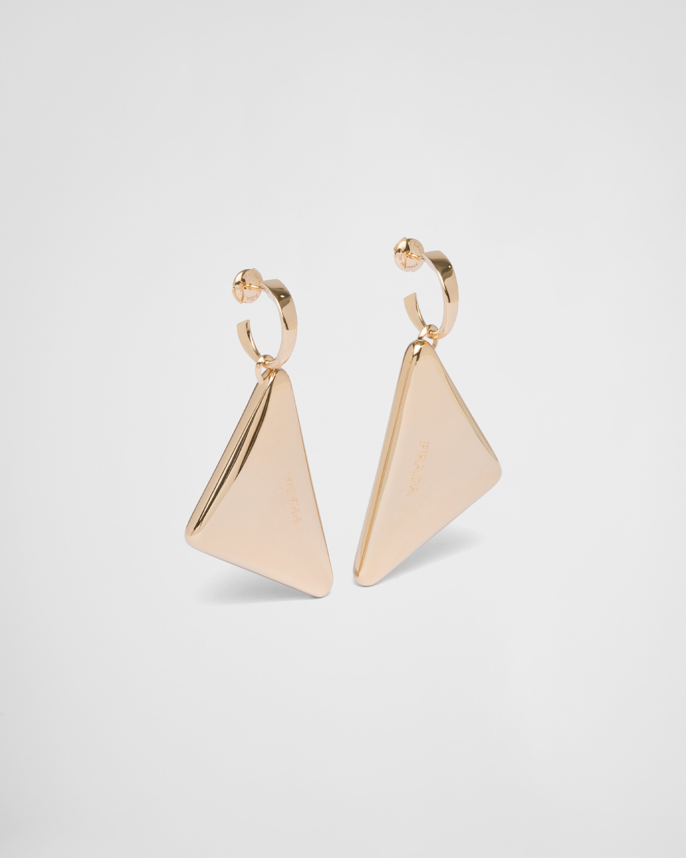 Prada Eternal Gold medium drop earrings in yellow gold 3