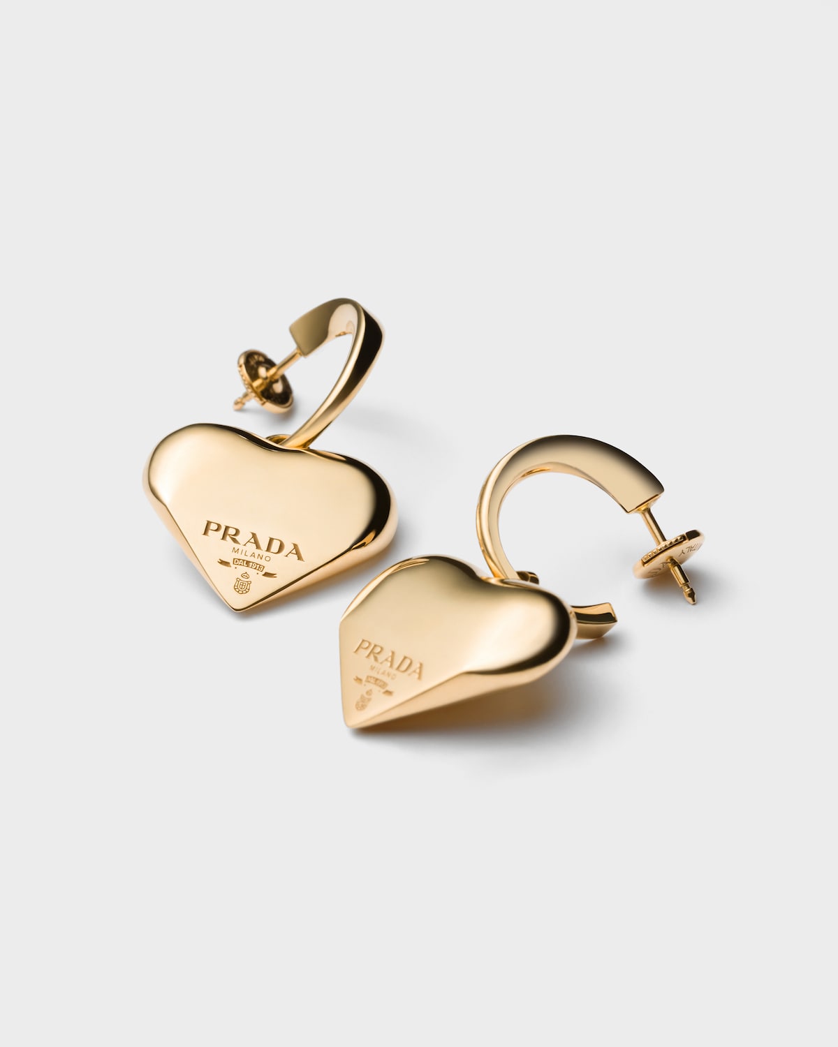 Gold Eternal Gold Medium Drop Earrings In Yellow Gold | PRADA