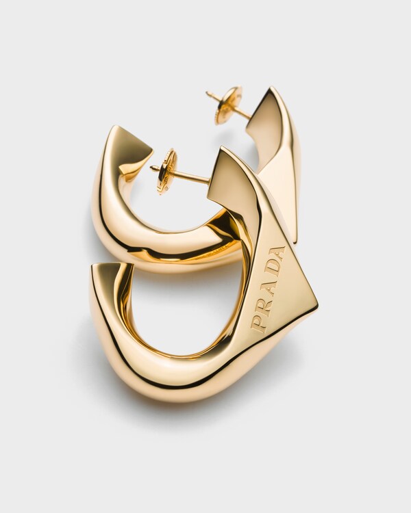 أقراط بتصميم كلاسيكي من الذهب الأصفر - ذهبي أقراط بتصميم كلاسيكي من الذهب الأصفر - ذهبي