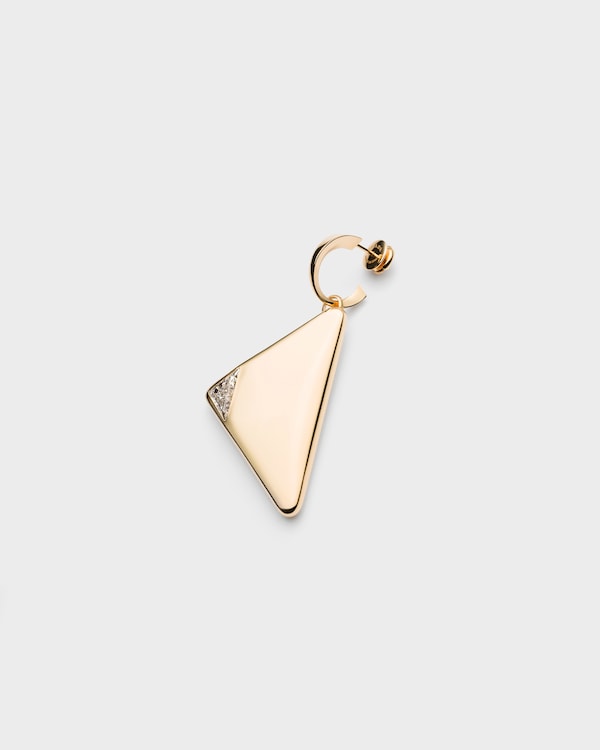 이터널 골드 싱글 펜던트 이어링 - 옐로우 골드 및 laboratory-grown 다이아몬드 이터널 골드 싱글 펜던트 이어링 - 옐로우 골드 및 laboratory-grown 다이아몬드