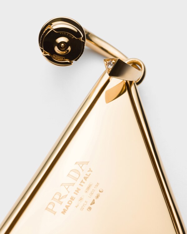 이터널 골드 싱글 펜던트 이어링 - 옐로우 골드 및 laboratory-grown 다이아몬드 이터널 골드 싱글 펜던트 이어링 - 옐로우 골드 및 laboratory-grown 다이아몬드