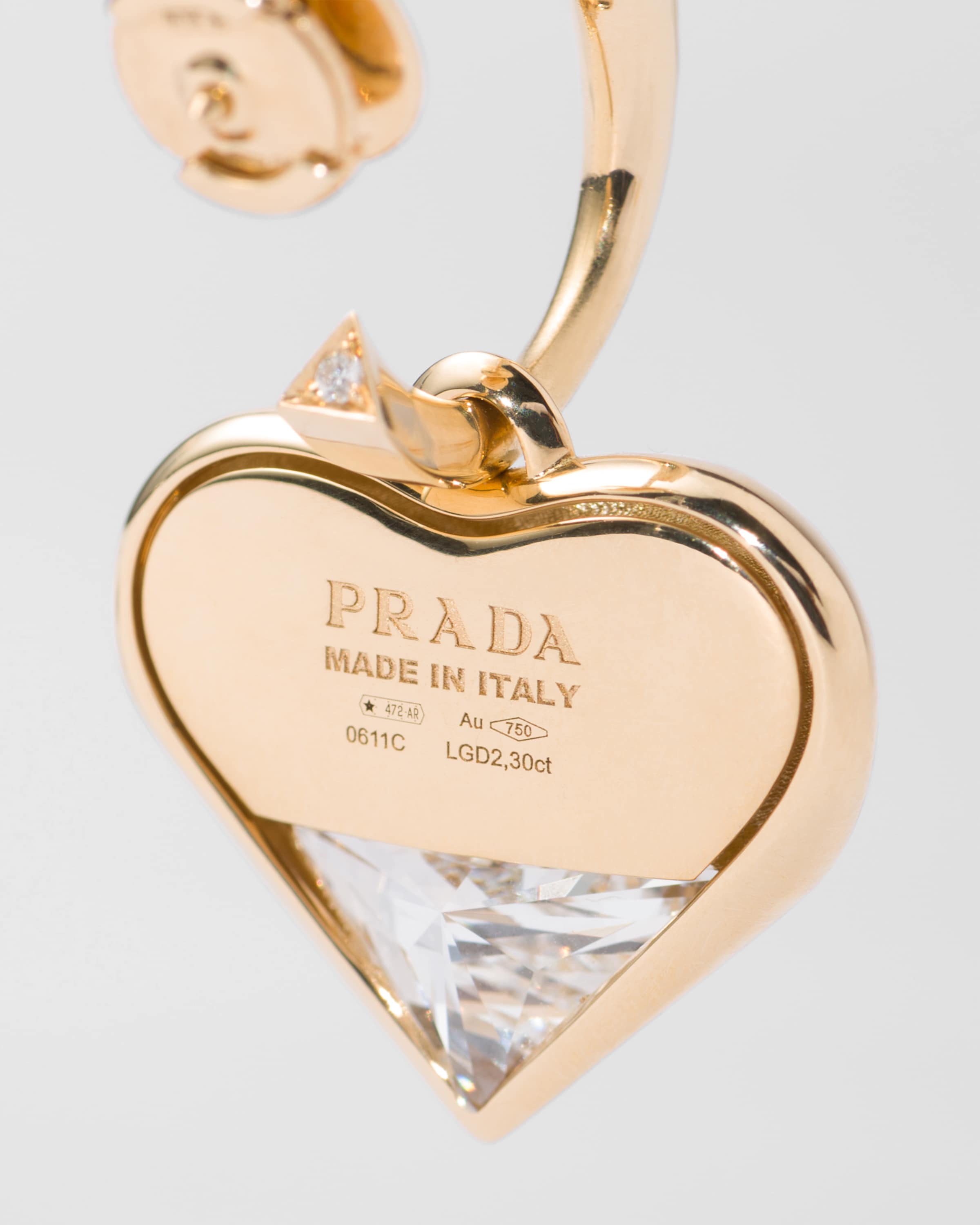 PRADA ピアス　ゴールド PRADA プラダ メタル ピアス 1IO137 ＊日本公式未掲載品