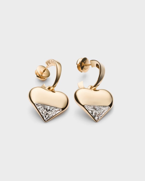 Eternal Gold pendant earrings in yellow gold and laboratory-grown diamonds Eternal Gold pendant earrings in yellow gold and laboratory-grown diamonds