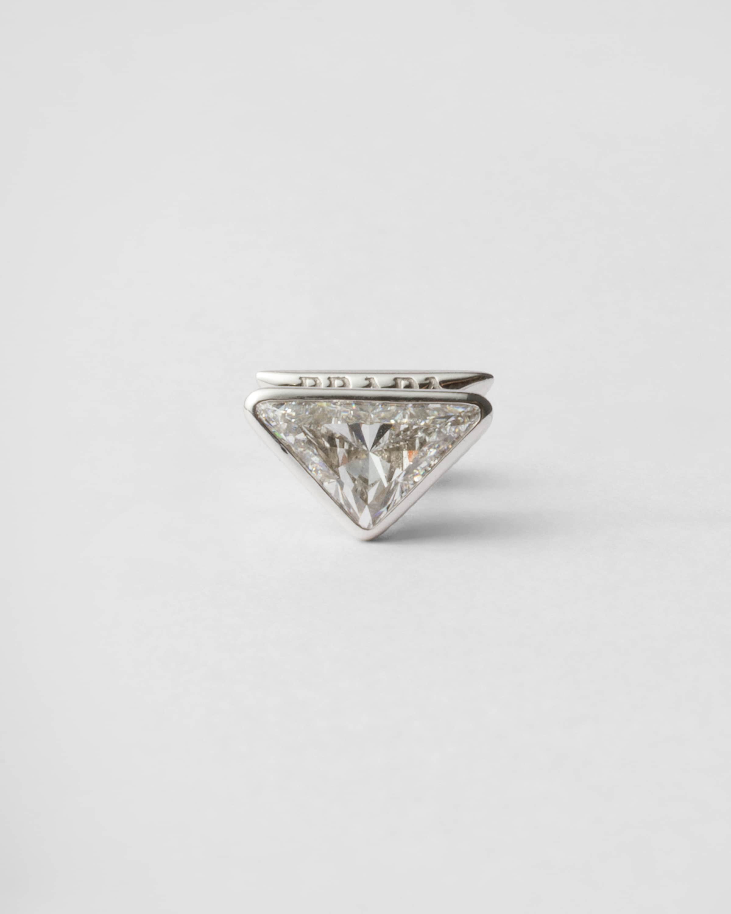 White Gold/ White Eternal Gold single earring - white gold