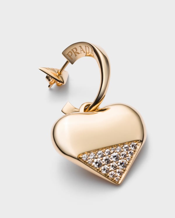 Eternal Gold pendant earrings - yellow gold and diamonds - Gold/White Eternal Gold pendant earrings - yellow gold and diamonds - Gold/White