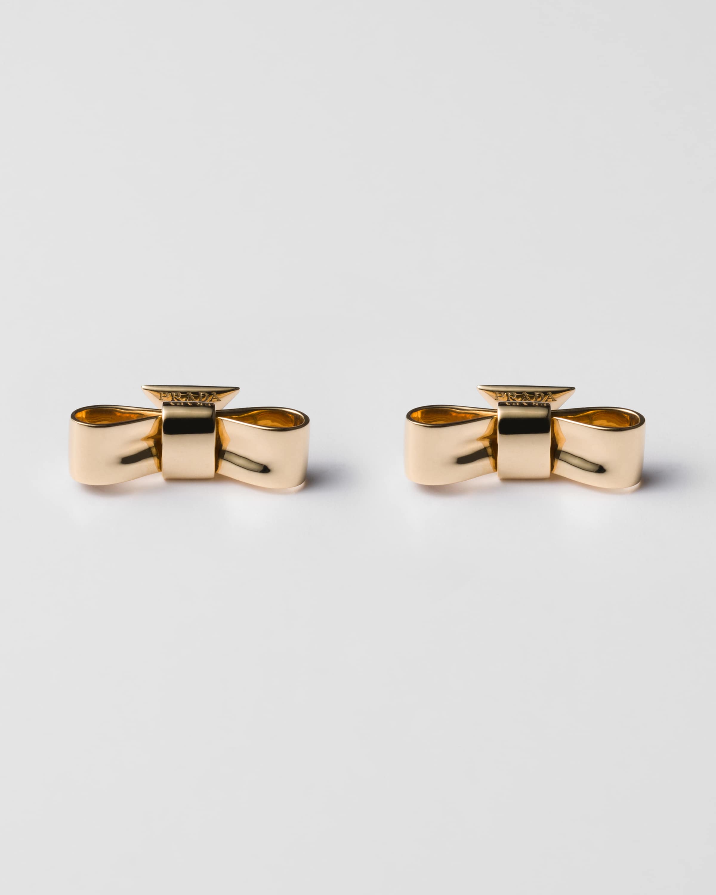 Prada Eternal Gold Bow Earrings - Yellow Gold, Woman, Gold