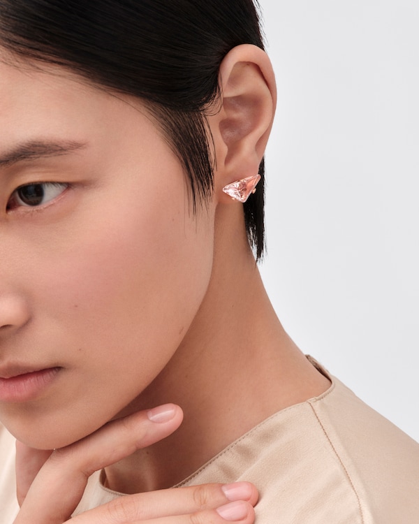 Pendientes Couleur Vivante con tachuelas - oro rosa con morganita - Oro/morganita Pendientes Couleur Vivante con tachuelas - oro rosa con morganita - Oro/morganita