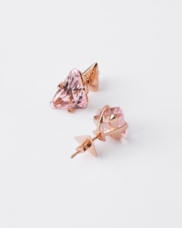 Pendientes Couleur Vivante con tachuelas - oro rosa con morganita - Oro/morganita Pendientes Couleur Vivante con tachuelas - oro rosa con morganita - Oro/morganita