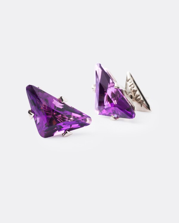 Couleur Vivante stud earrings - white gold with amethyst - Gold/Amethyst Couleur Vivante stud earrings - white gold with amethyst - Gold/Amethyst