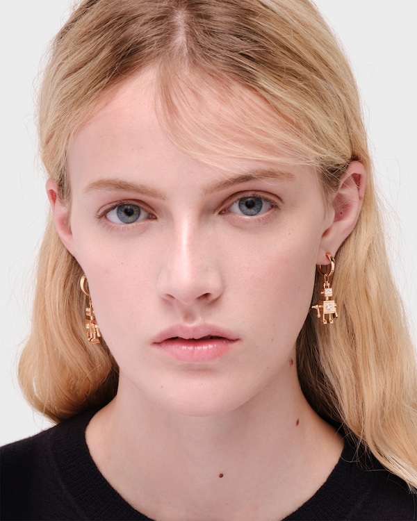 Eternal Gold Pop Charms earrings - Gold/White Eternal Gold Pop Charms earrings - Gold/White