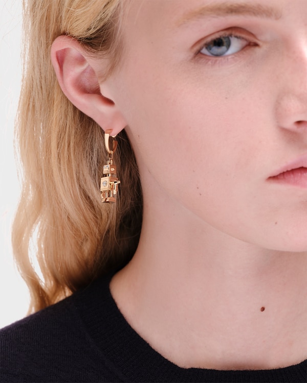 Eternal Gold Pop Charms earrings - Gold/White Eternal Gold Pop Charms earrings - Gold/White