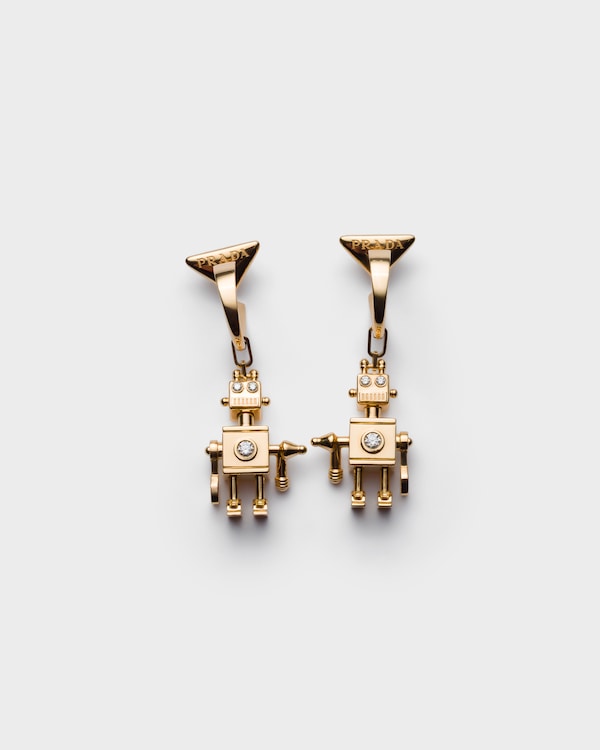 Eternal Gold Pop Charms earrings - Gold/White Eternal Gold Pop Charms earrings - Gold/White