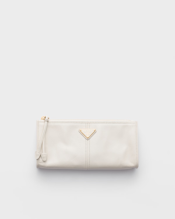 Leather pouch - White Leather pouch - White