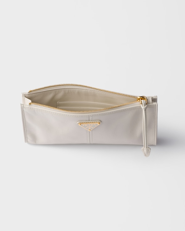 Leather pouch - White Leather pouch - White