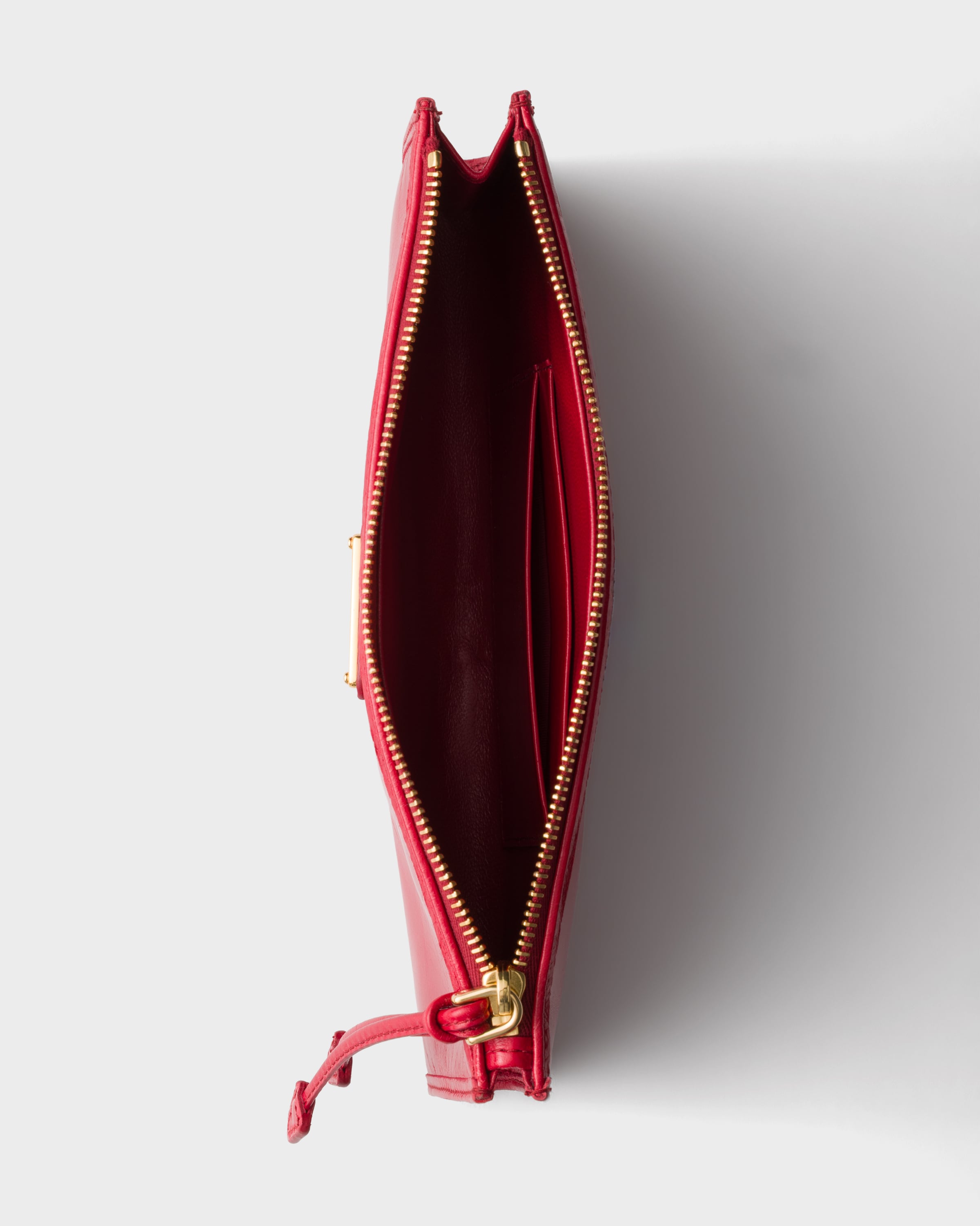 Red Leather pouch | PRADA - United States