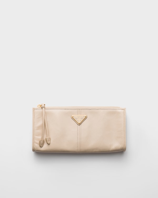 Leather pouch - Travertine Stone Leather pouch - Travertine Stone