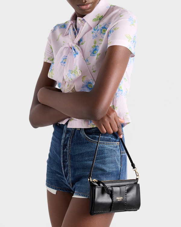 Nappa leather zipper pouch - Black Nappa leather zipper pouch - Black