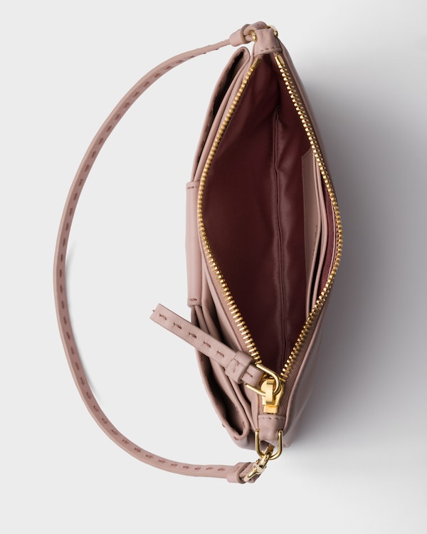 Nappa leather zipper pouch - Opal Nappa leather zipper pouch - Opal