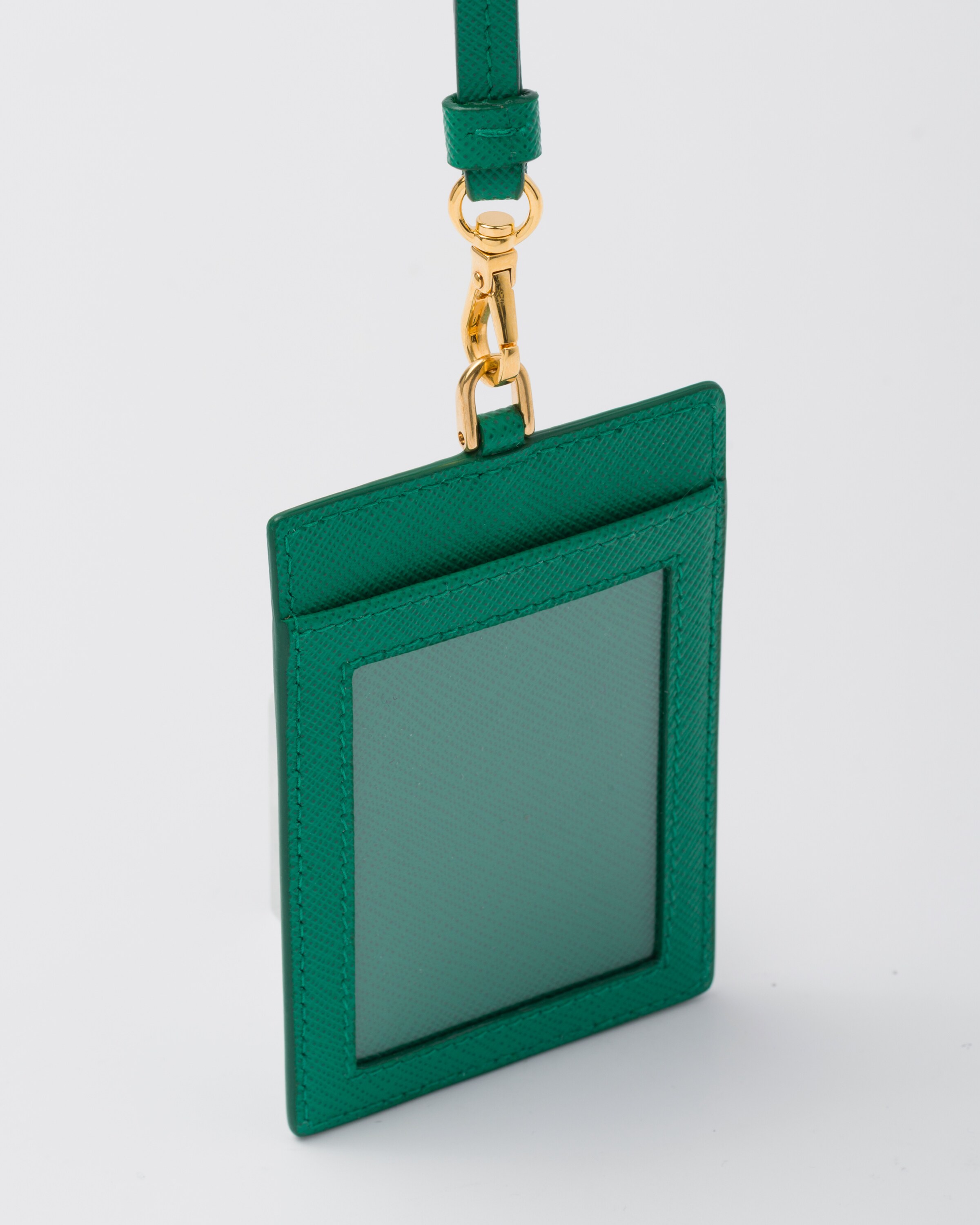 Mango Saffiano Leather Badge Holder Prada