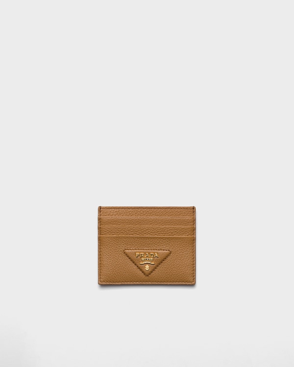Black Saffiano Leather Card Holder | PRADA