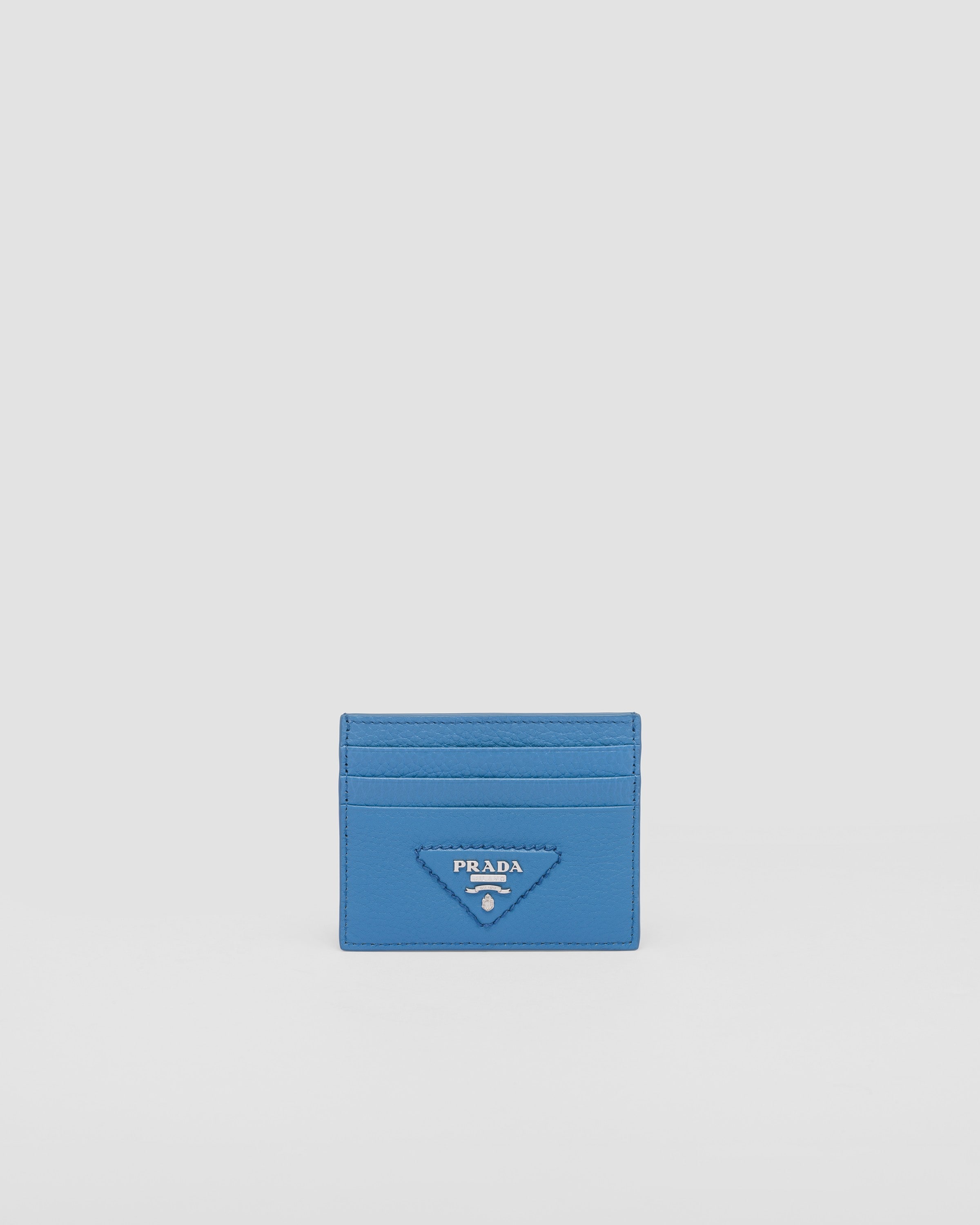 Prada card online holder blue