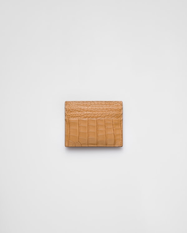 Crocodile leather card holder - Natural Crocodile leather card holder - Natural