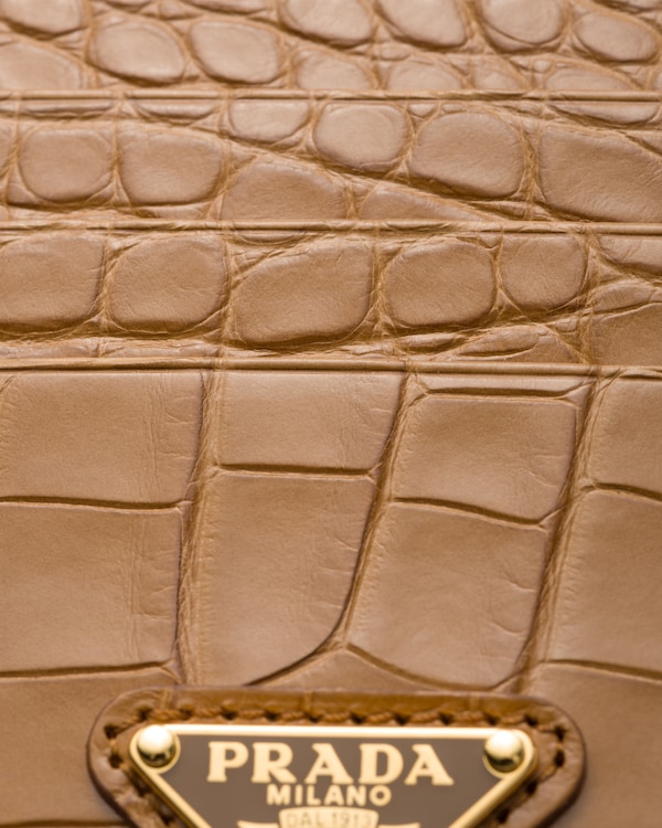 Crocodile leather card holder - Natural Crocodile leather card holder - Natural