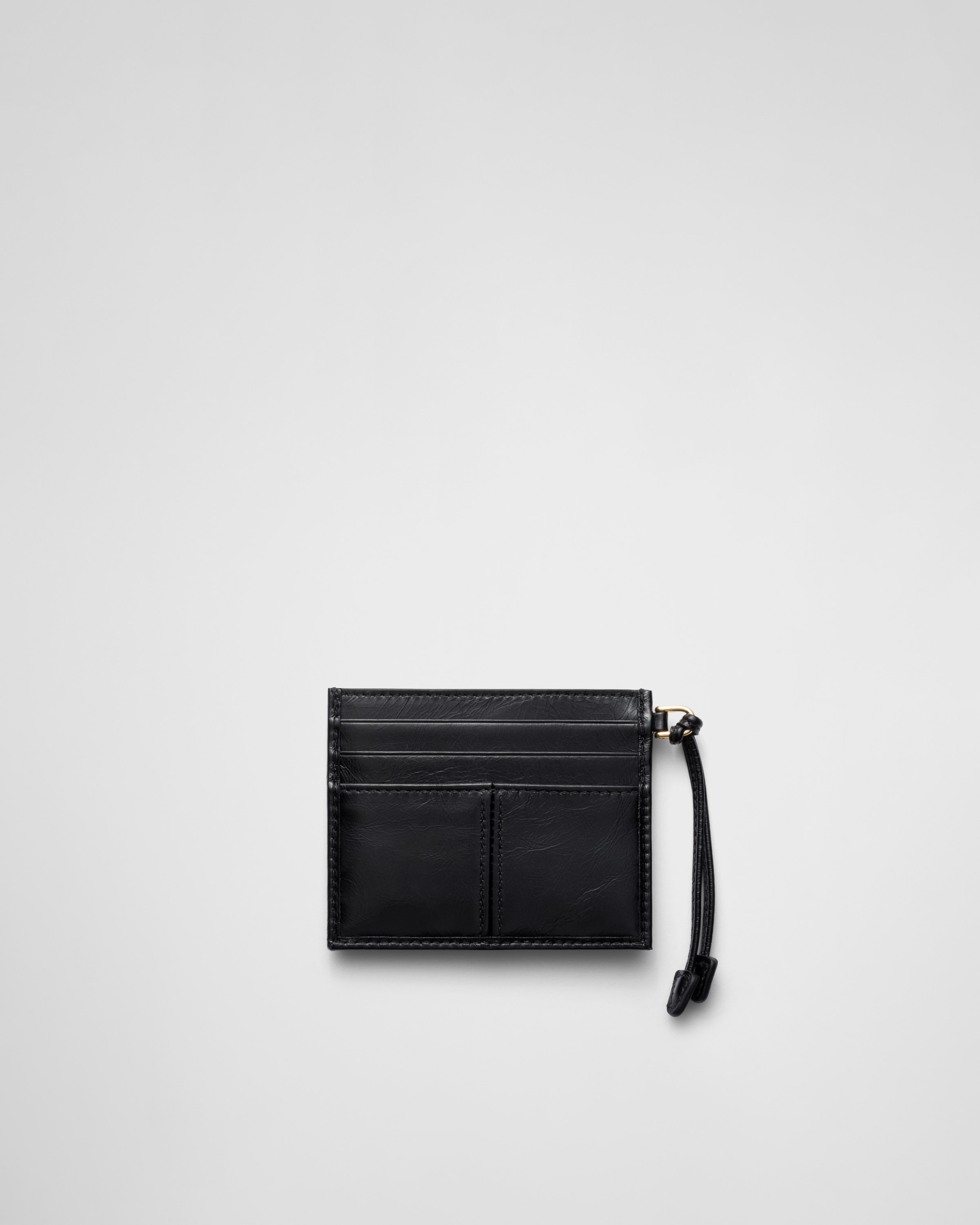 ブラック ソフトルックスレザー カードケース | PRADA