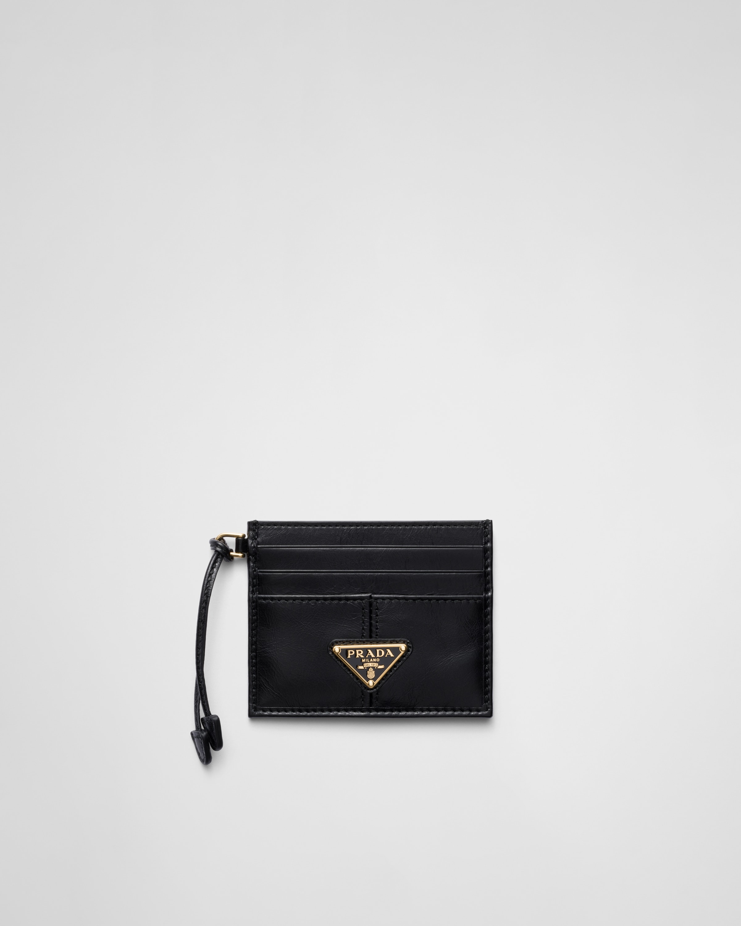 Black Leather Card Holder PRADA