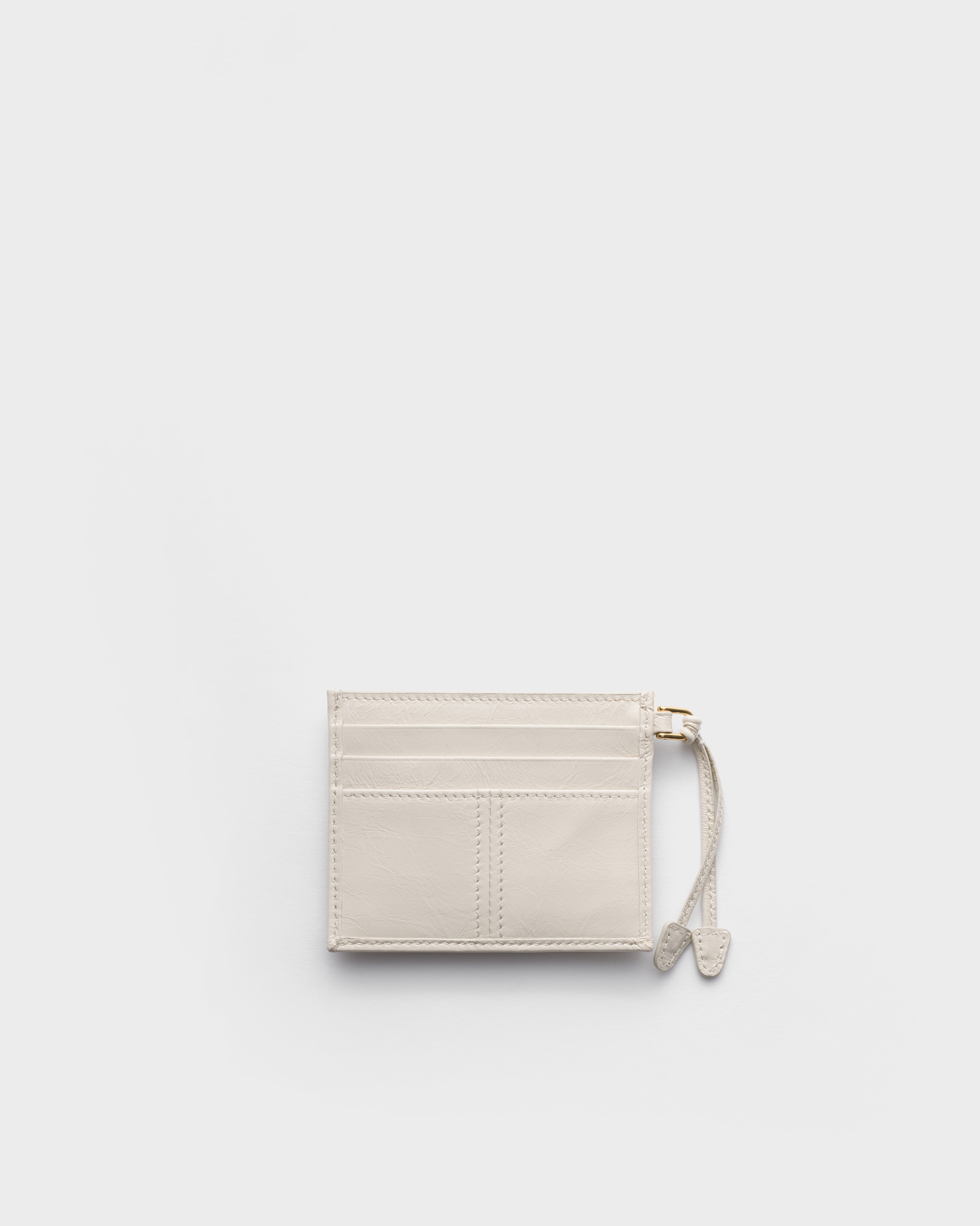 ホワイト ソフトルックスレザー カードケース | PRADA - 日本