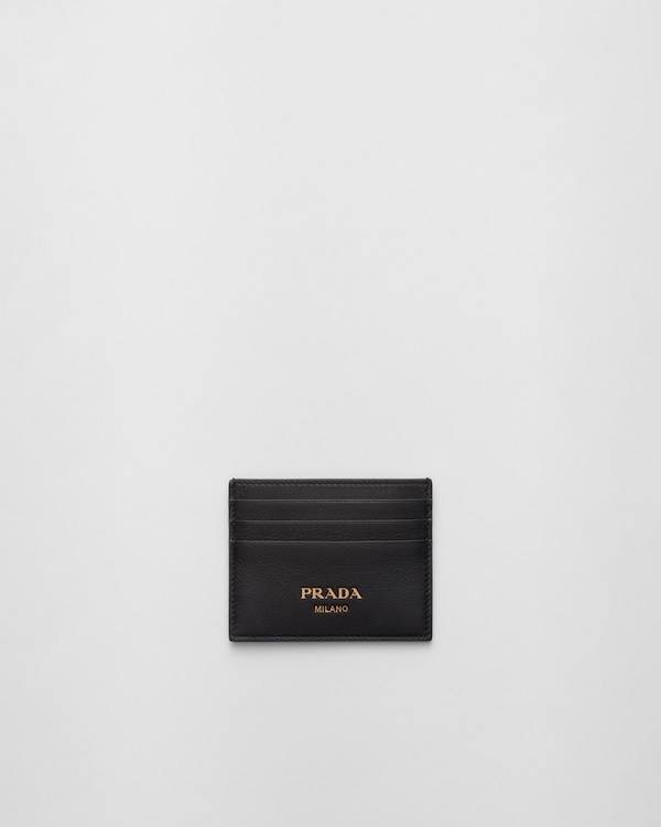 Black Leather card holder | PRADA